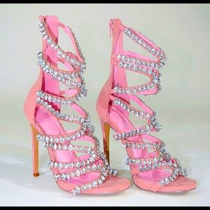 Jesse Open Toe Studded Heels